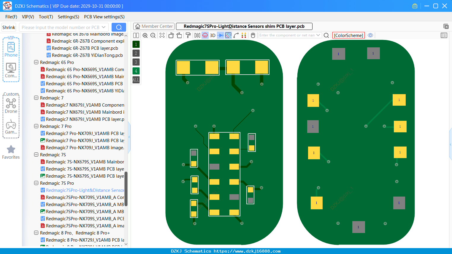Nubia Redmagic7SPro-Light&Distance Sensors Shim PCB Layer